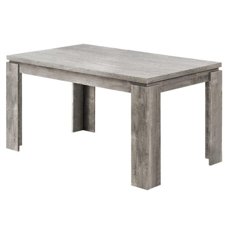 GFANCY FIXTURES Gray Reclaimed Wood Look Dining Table, 35.5 x 59 x 30.5 in. GF2472999